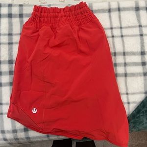 NEW Lululemon Hotty Hot Shorts Bright Red-Orange Size 12 Shorts. WORN ONCE